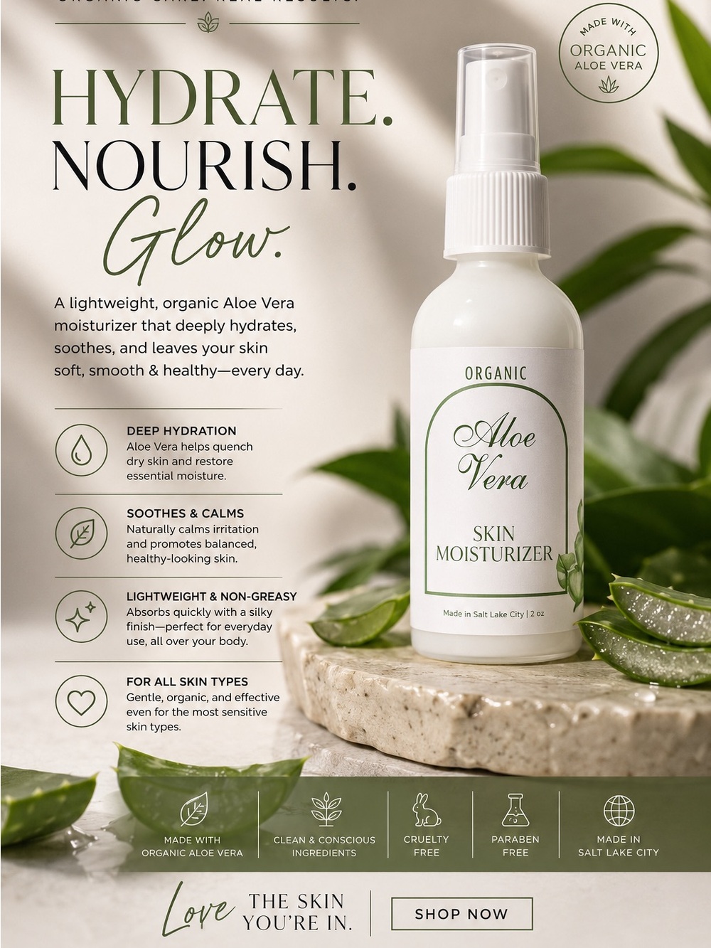 Skin Moisturizer — Hydrating White Spray for Women
